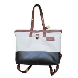 EUC Rachel Zoe Canvas Quinny Diaper Bag backpack w/ many pockets, large
